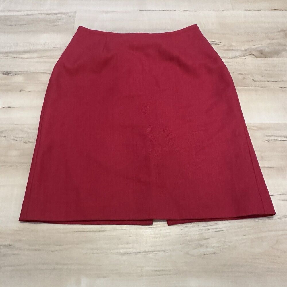 Hobbs London Women 8 Skirt Wool Blend A Line Lined Red Christmas